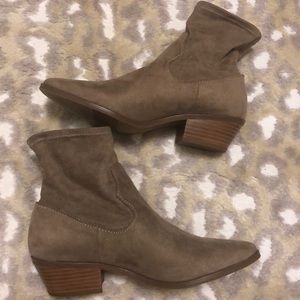 Taupe western booties